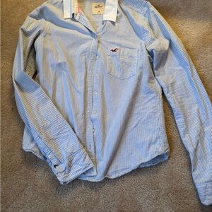 Women’s Blue Stripe Hollister Button Down